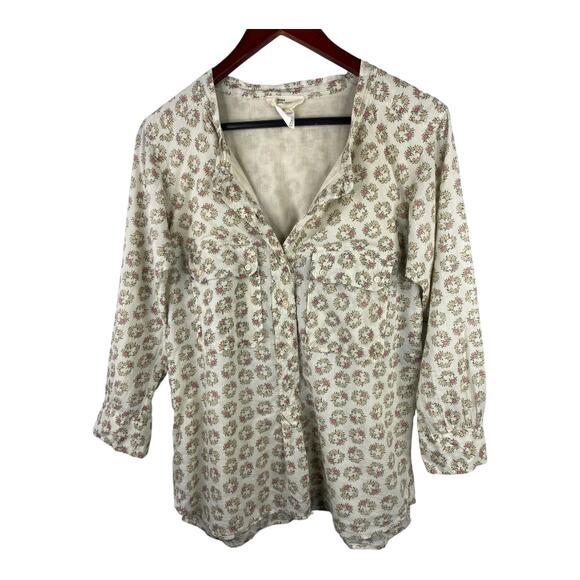Etoile Isabel Marant Womens Floral Button Front Pullover Blouse size 2 Medium - Picture 1 of 7